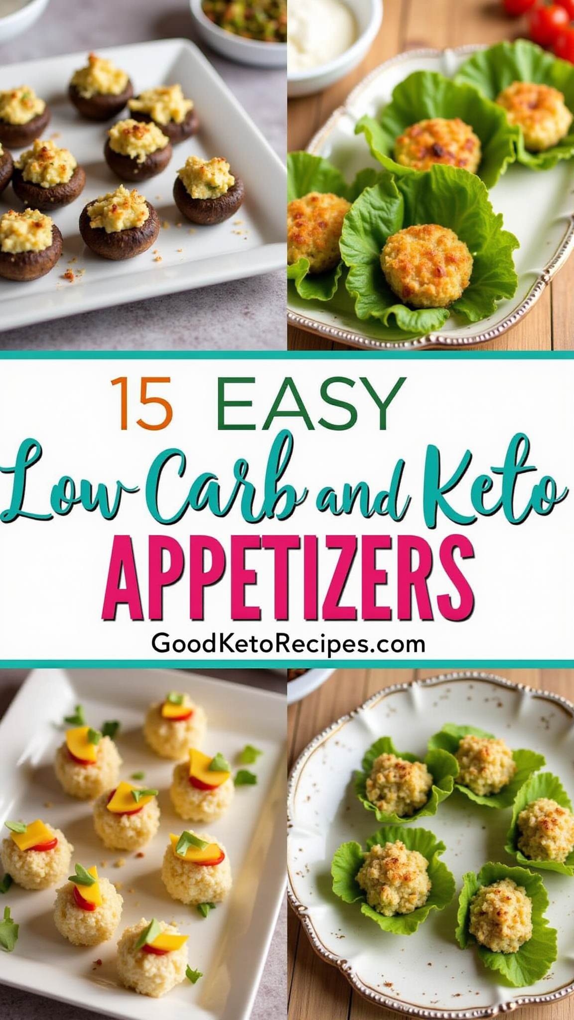 15 Easy Low Carb and Keto Appetizers Pinterest Pin