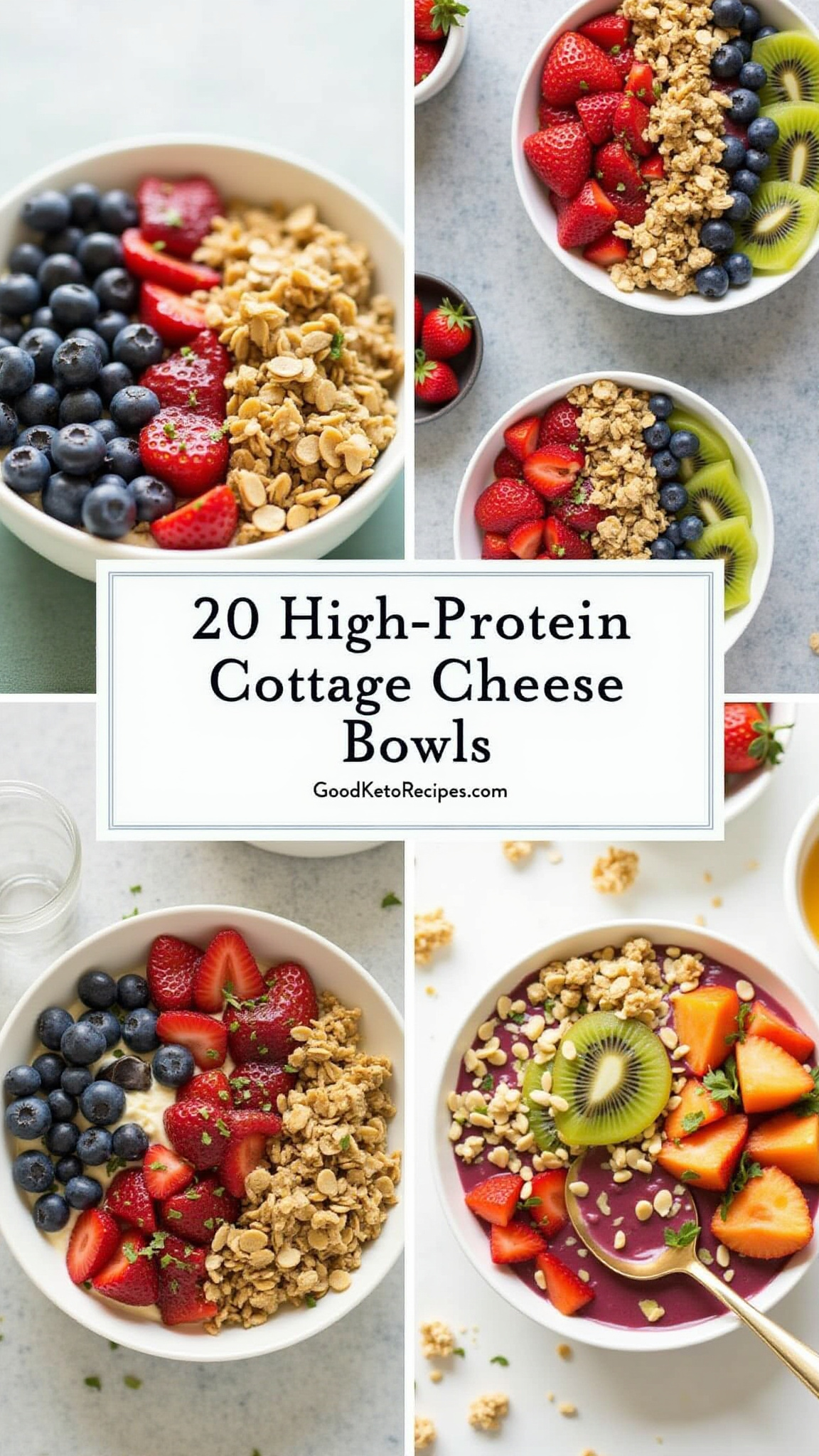 20 high-protein cottage cheese bowls for a nutritious meal - Pinterest Pin