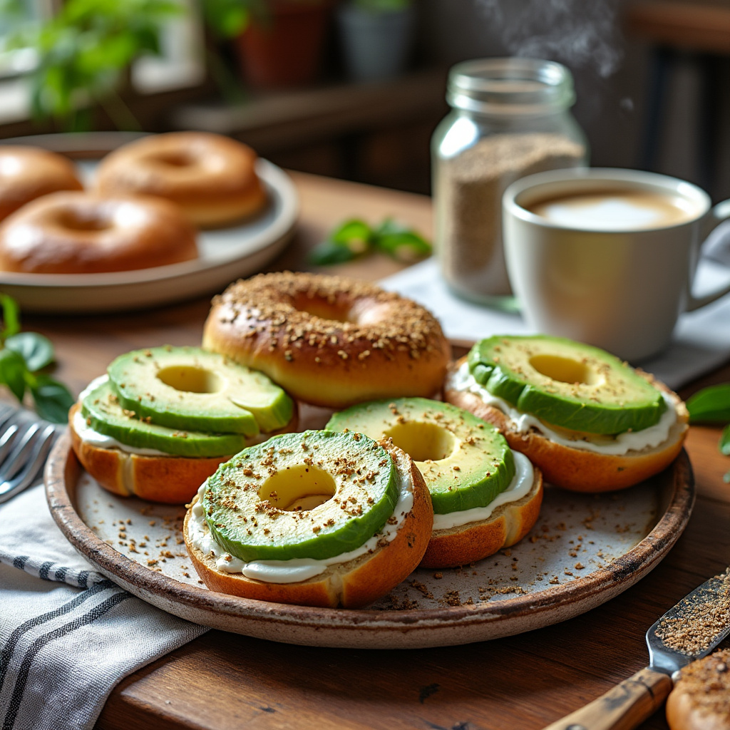 Enjoying keto bagels with cream cheese.