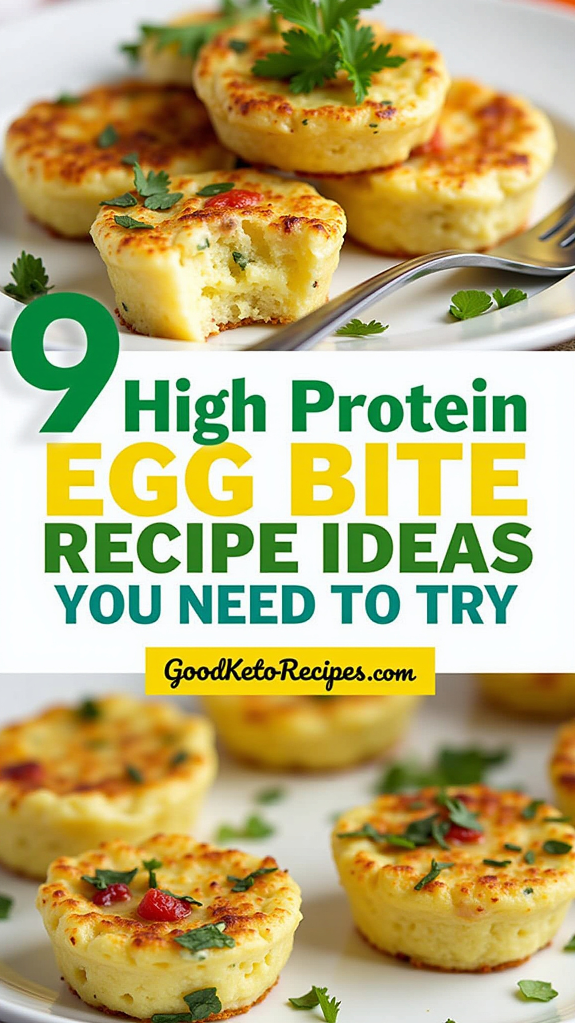 9 High-Protein Egg Bite Recipe Ideas You Need to Try - Pinterest Pin Image