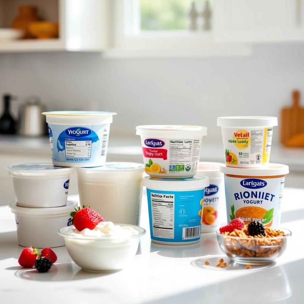 A Selection of Yogurt Varieties