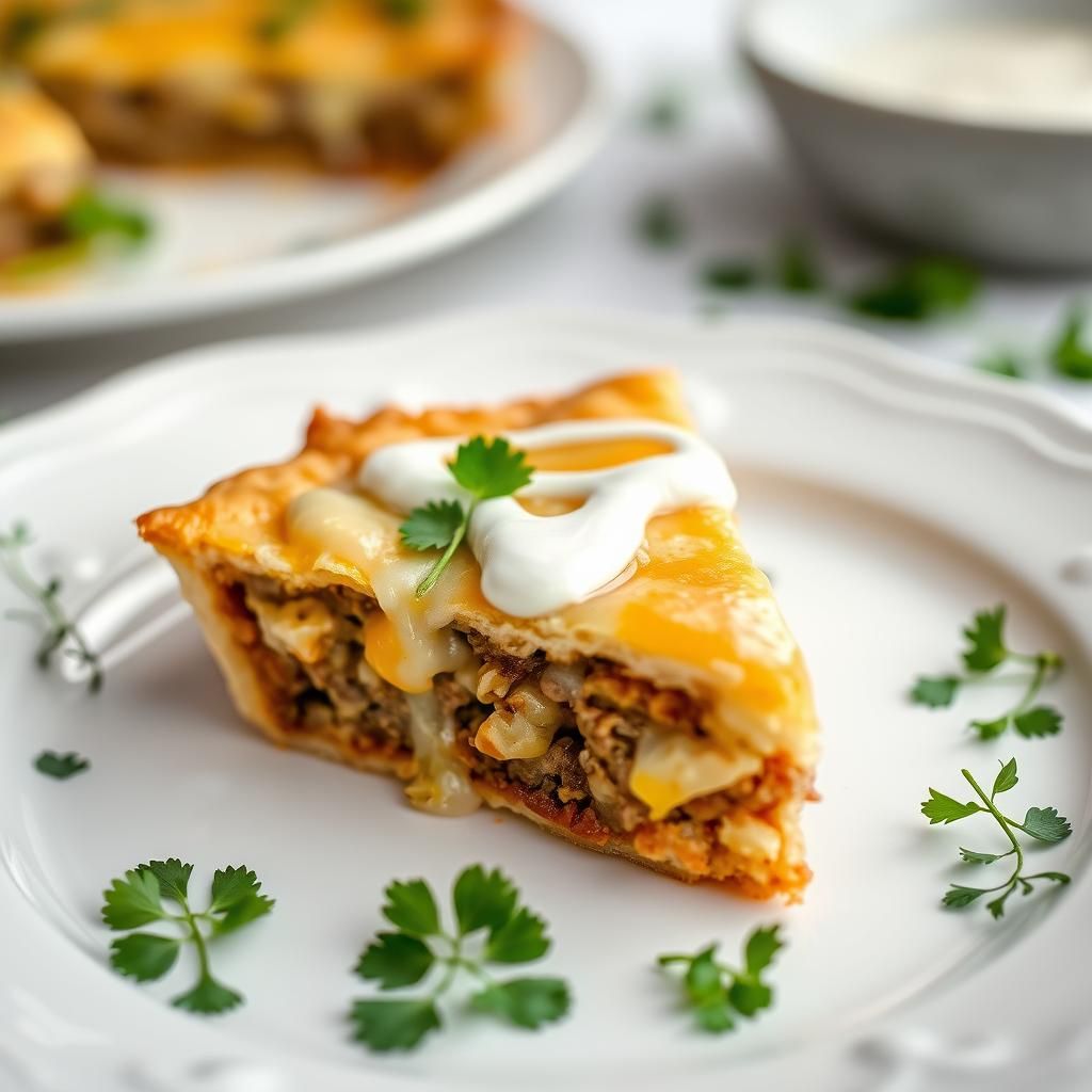 Slice of Keto Taco Pie