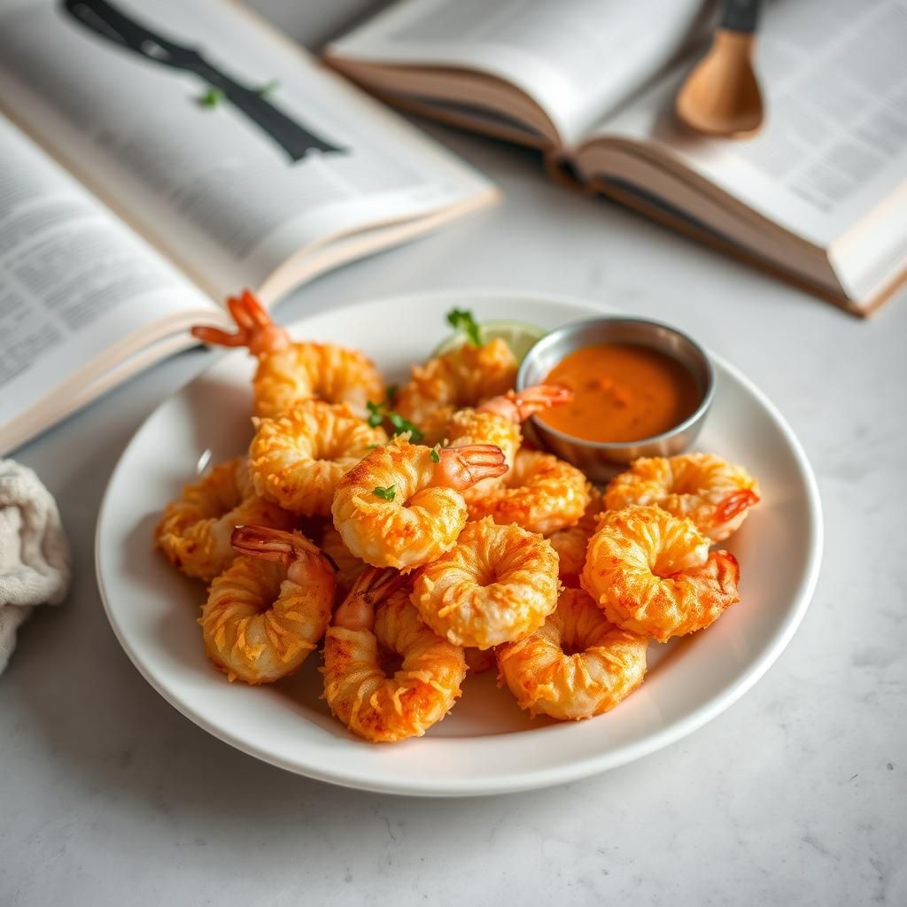 Air Fried Shrimp – Crisp and Plated