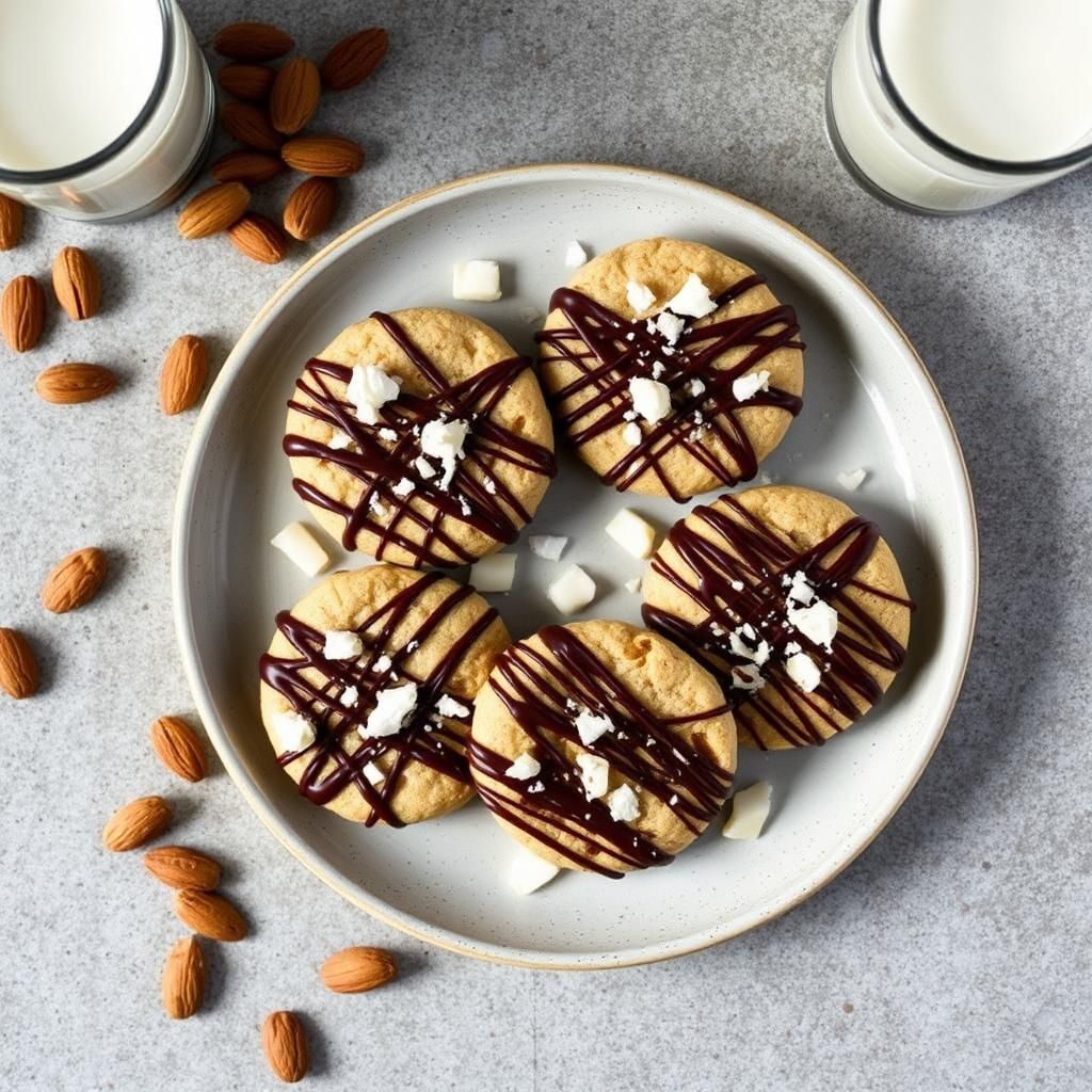 Almond Joy No-Bake Cookies with Drizzle