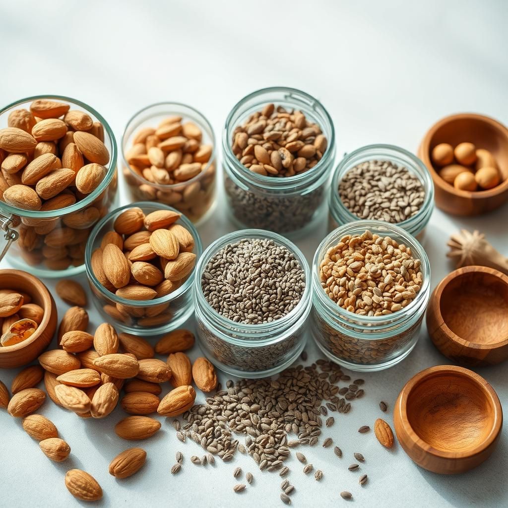 An Array of Nuts and Seeds