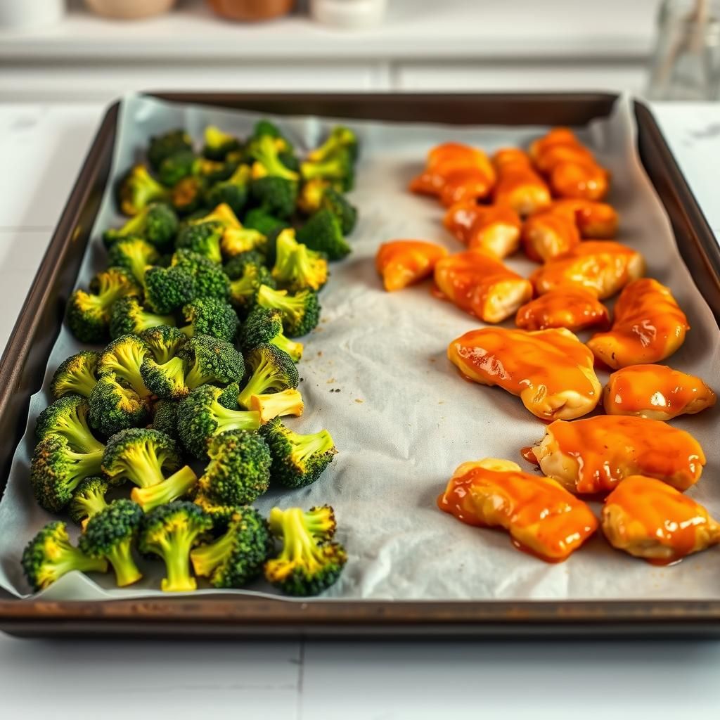 Arranging Ingredients on the Sheet Pan