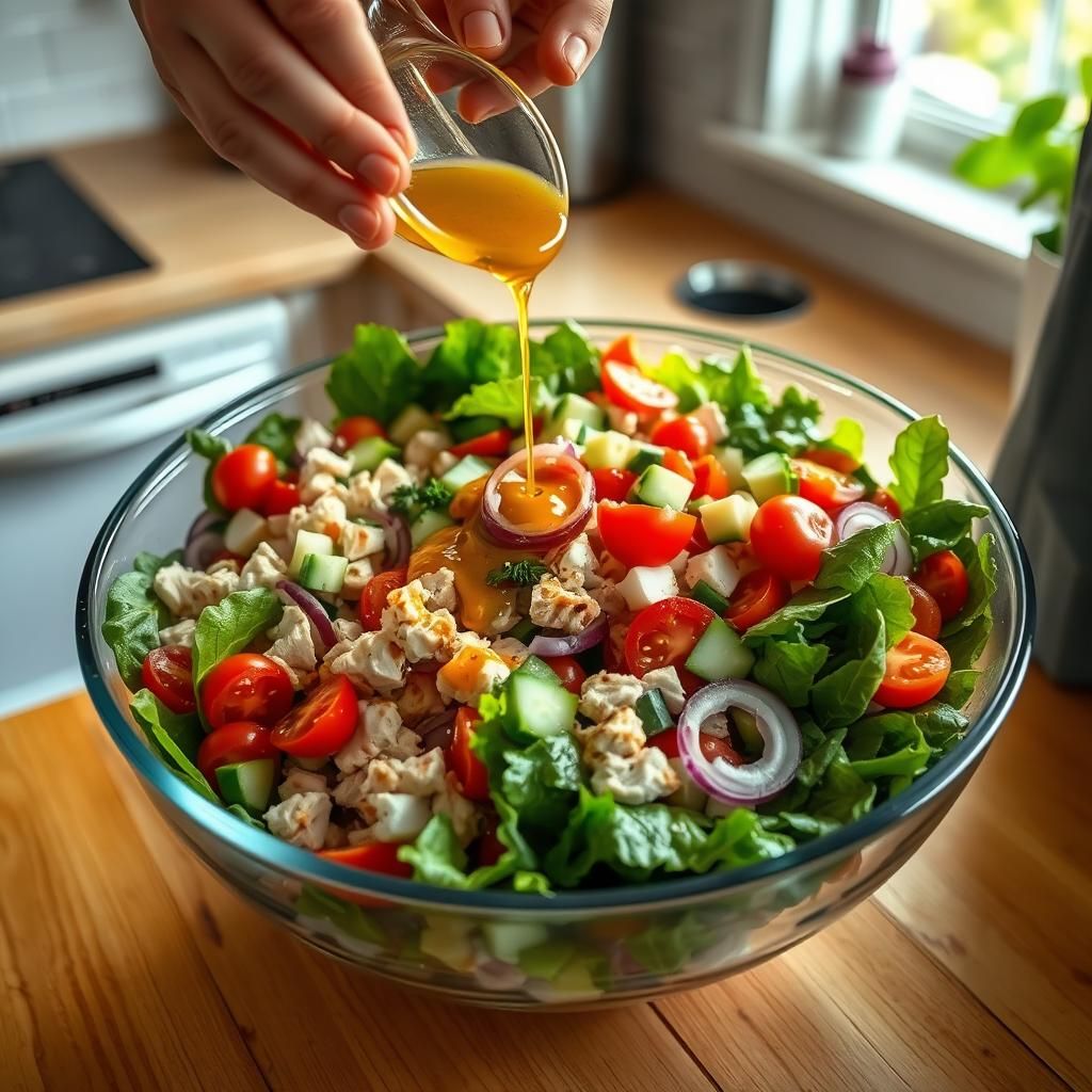 Assembling the Colorful Salad
