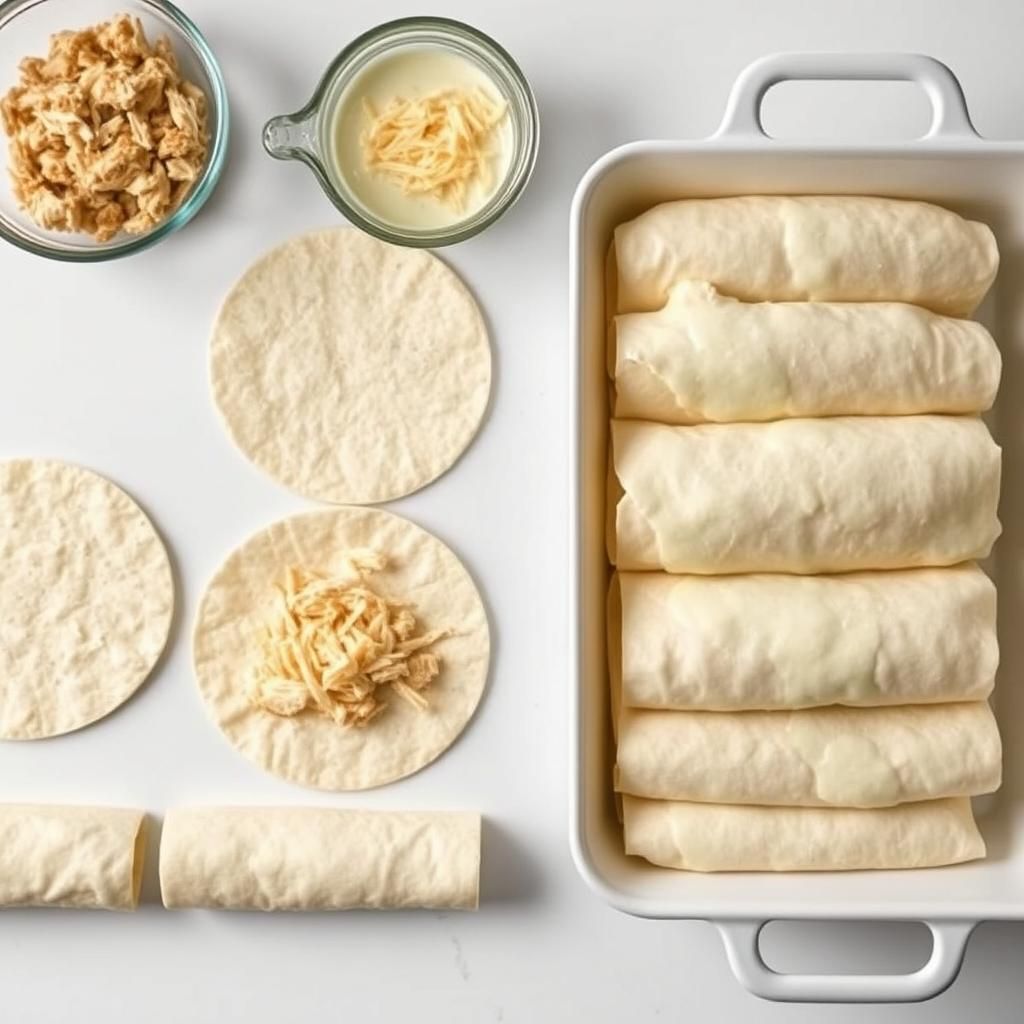 Assembling Enchiladas