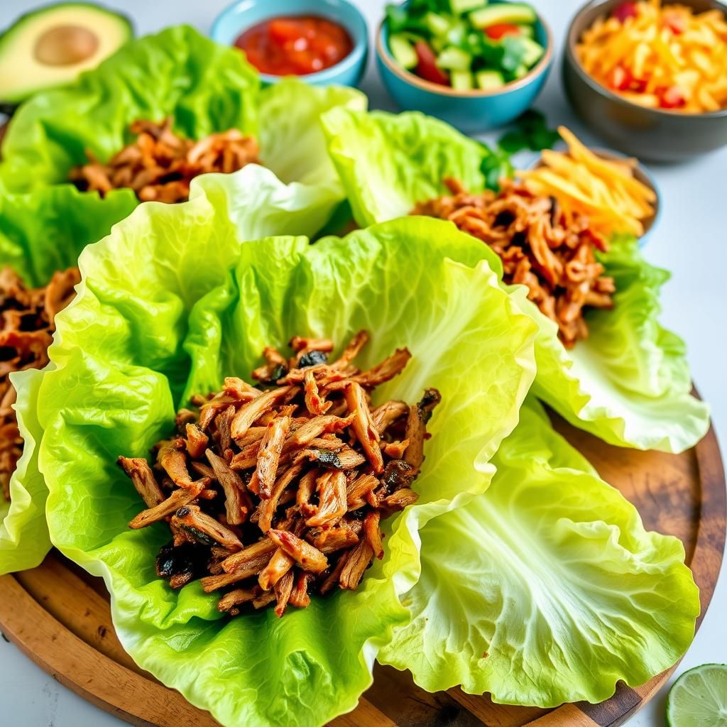Assemble the Keto Carnitas Lettuce Wraps