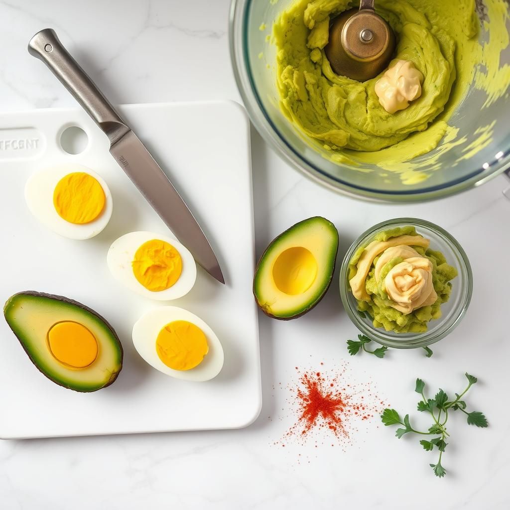 Avocado Deviled Eggs Preparation