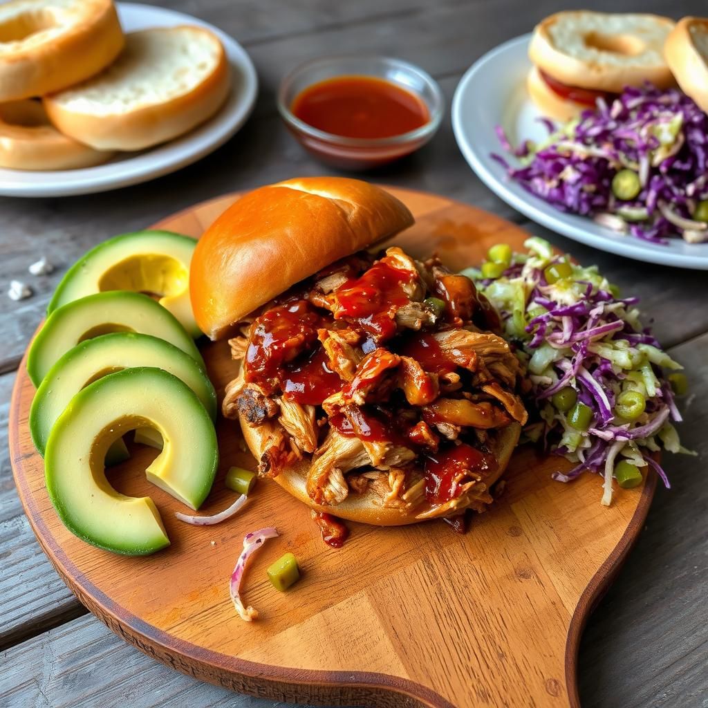 BBQ Chicken Sandwich Assembly