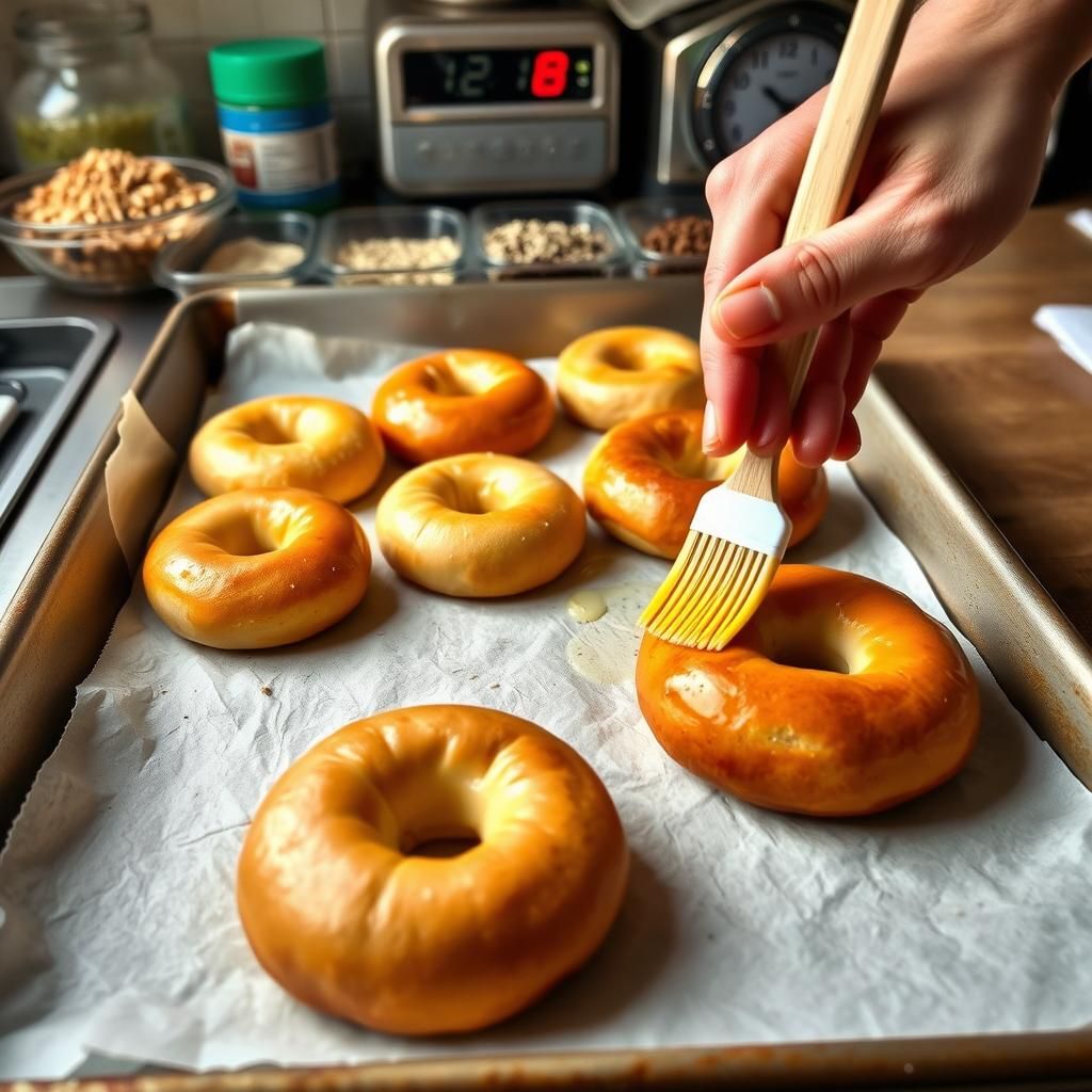 Bagels Ready for Baking - Cooking process photo