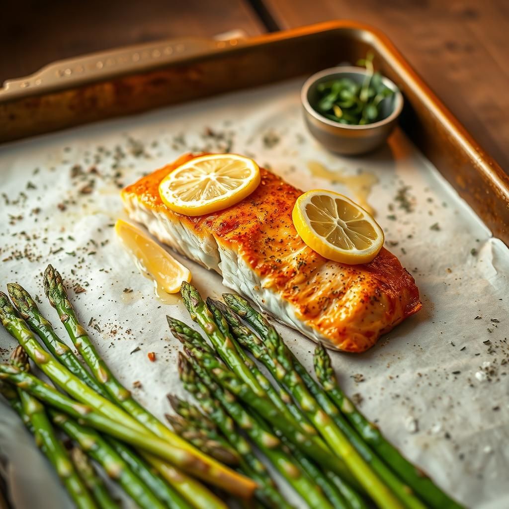 Baked Salmon with Asparagus