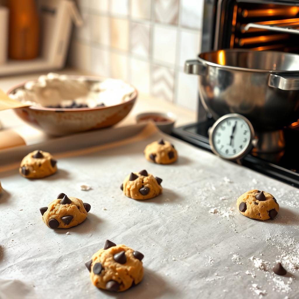Baking Keto Chocolate Chip Cookies