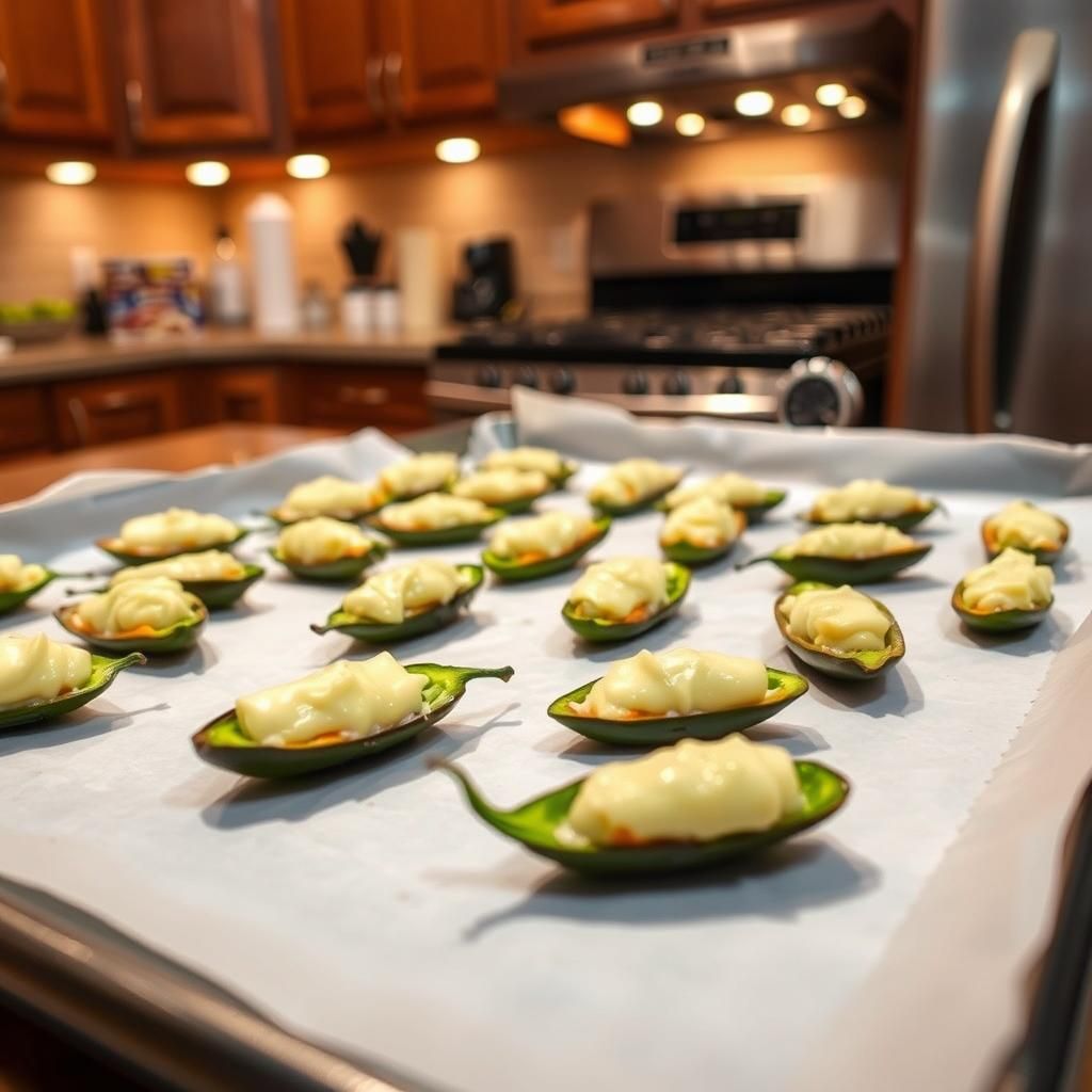 Baking Setup for Jalapeño Poppers