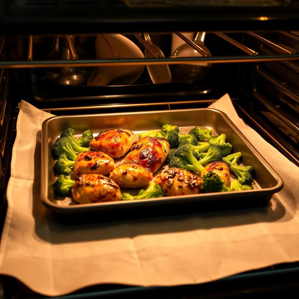 Baking the Chicken and Broccoli