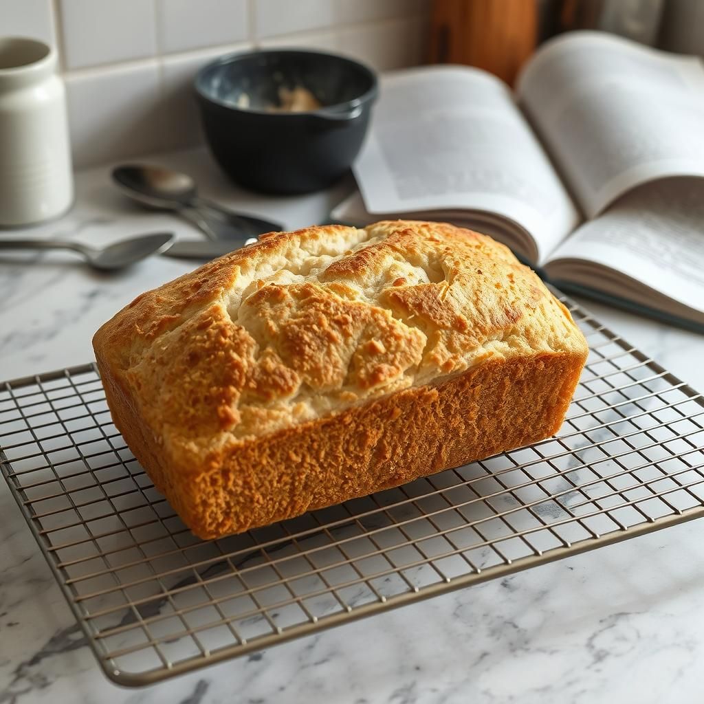 Coconut flour bread baking in the oven