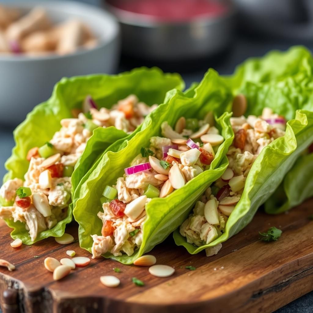 Bountiful Keto Chicken Salad Lettuce Wraps