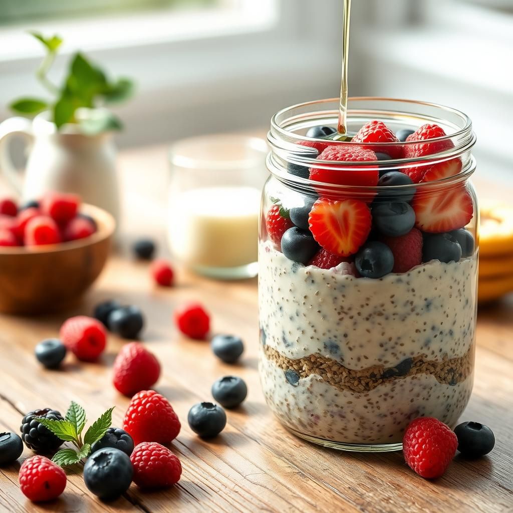 Bright and Berry-Laden Breakfast - Classic Berry Burst Overnight Oats