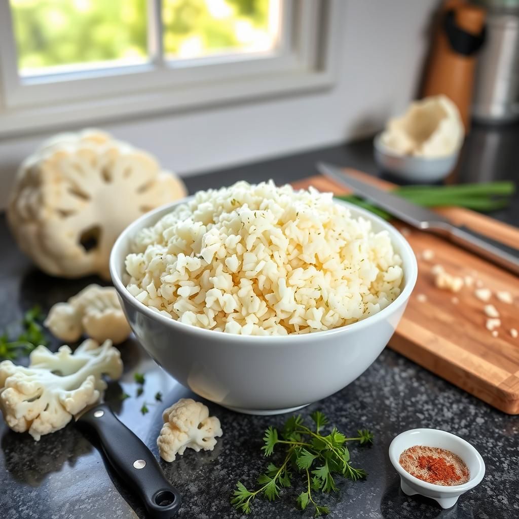 Cauliflower Rice Preparation