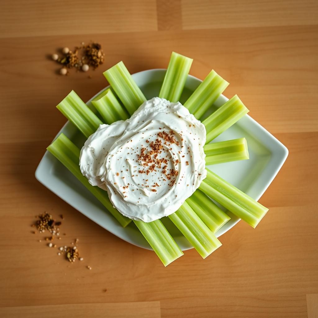 Celery with Cream Cheese and Seasoning