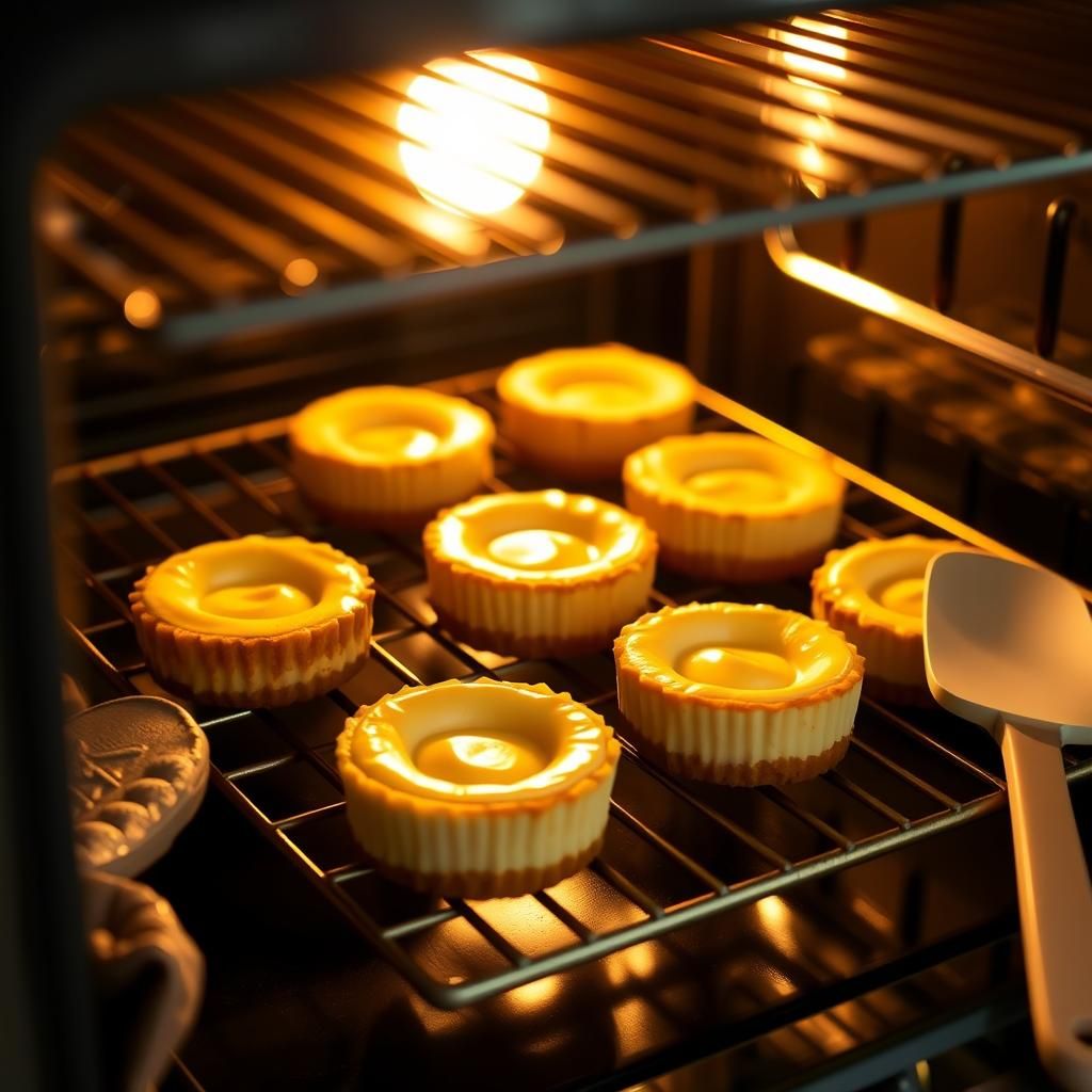 Cheesecake Minis Cooling in Oven