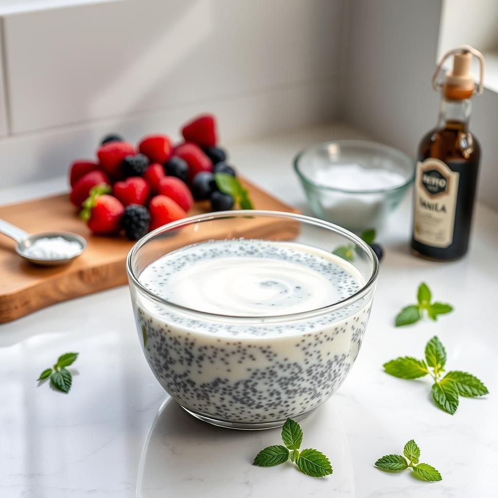 Chia Seed Pudding Cereal Assembly