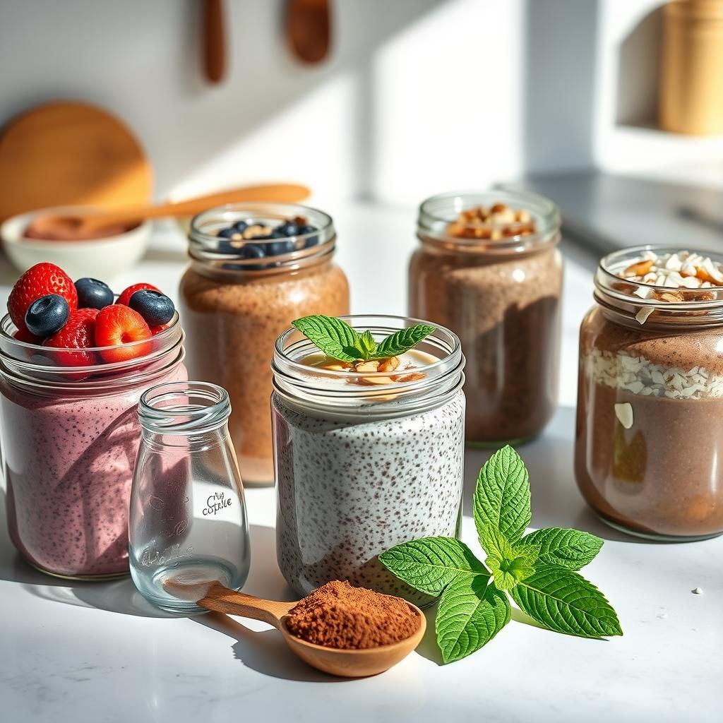 Chia Seed Pudding in Jars