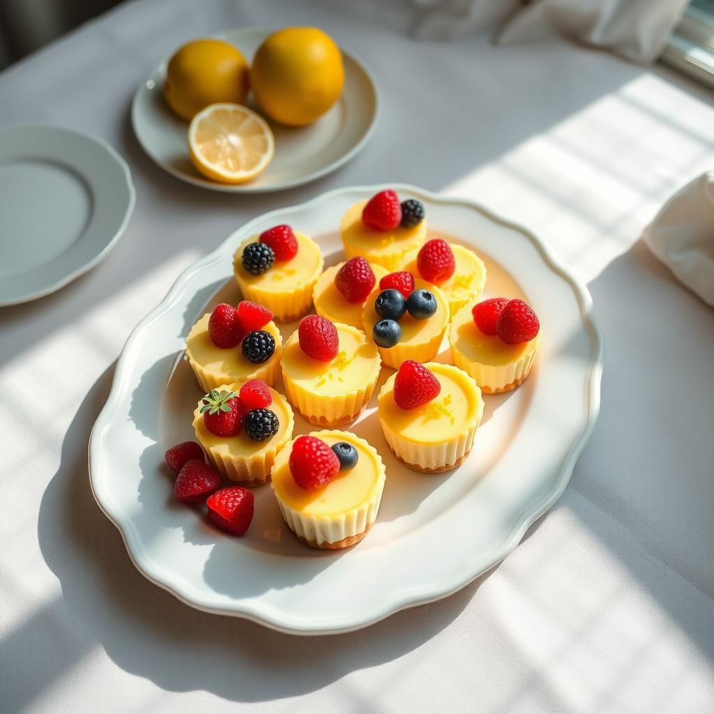 Chilled Cheesecake Minis Ready for Serving