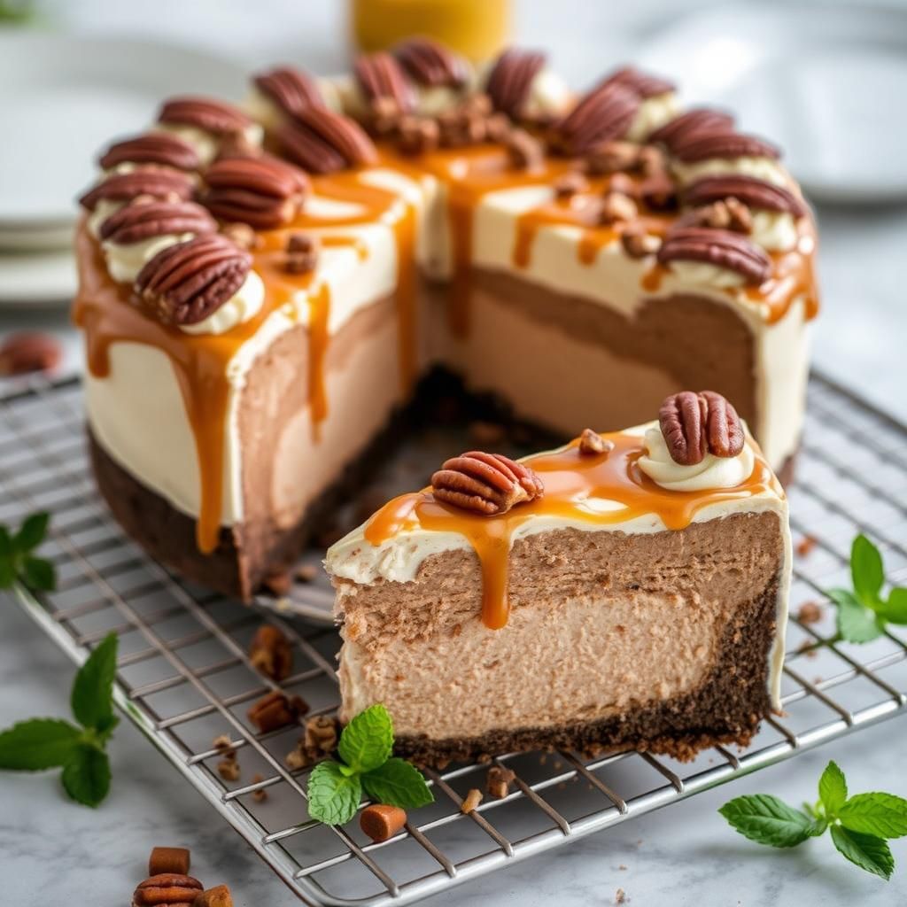 Chilled Cheesecake Ready to Slice