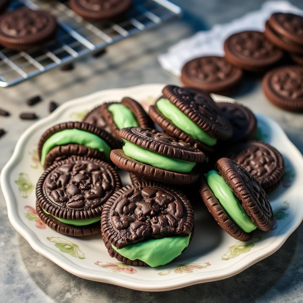 Chilled Mint Keto Oreos