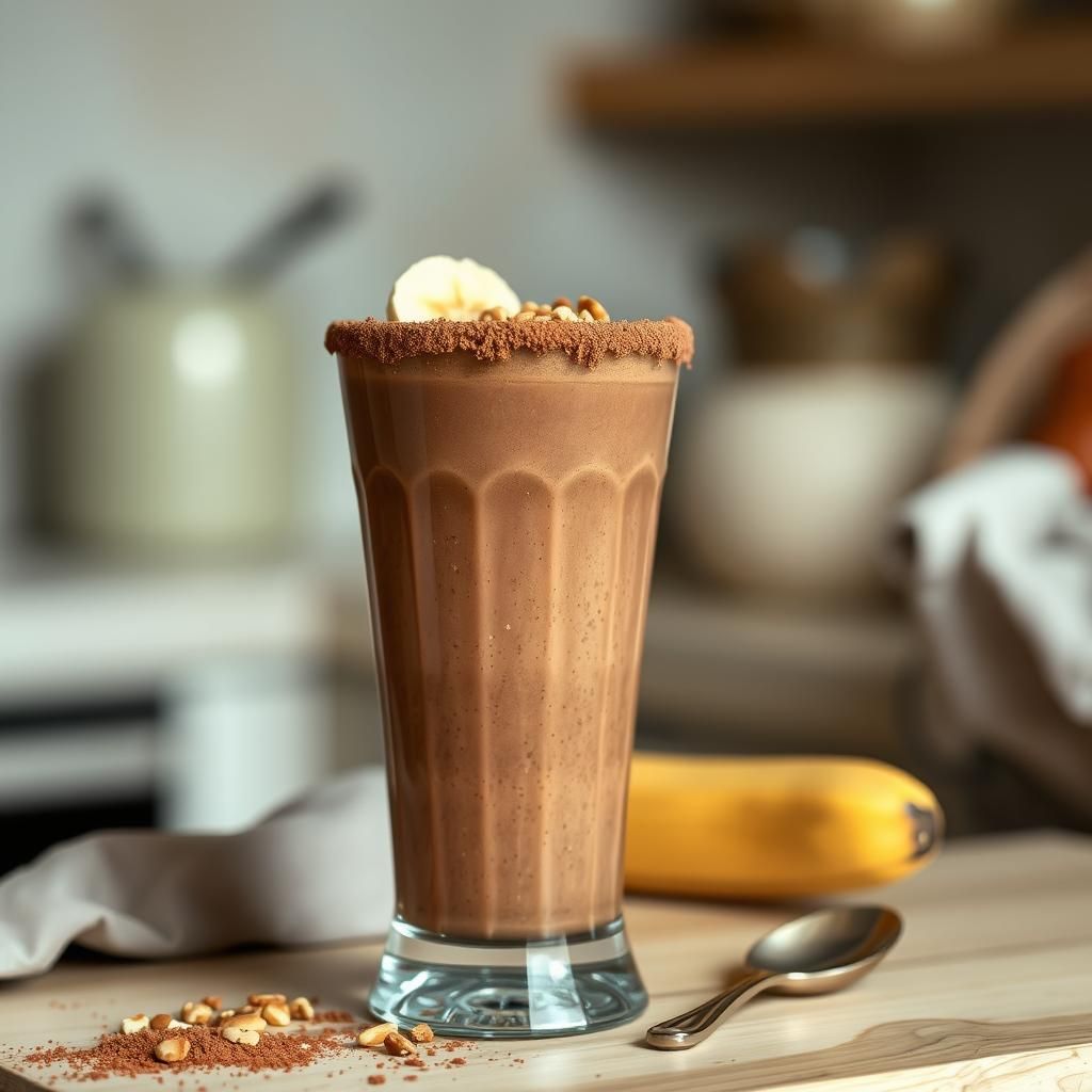 Chocolate Banana Protein Smoothie Final Presentation