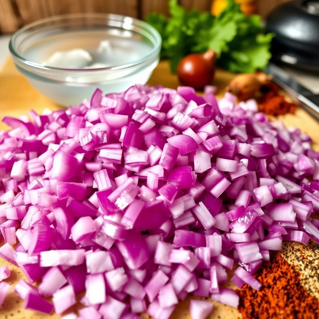 Chopped Red Onion Splendor