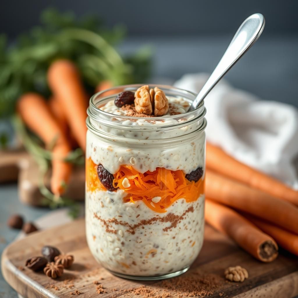 Cinnamon-Spiced Delight - Carrot Cake Overnight Oats