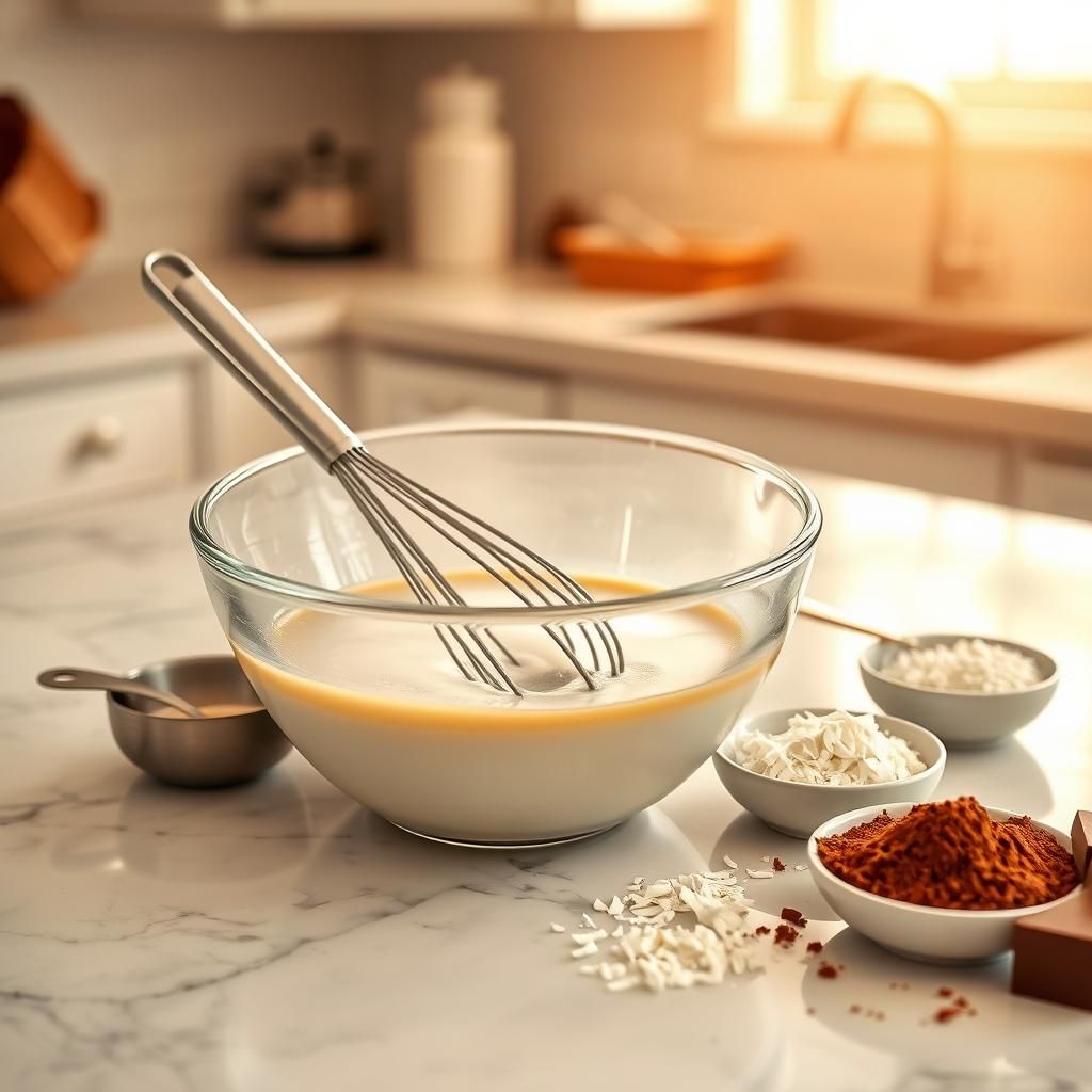 Classic Chocolate Coconut Bombs Preparation (Melting ingredients)