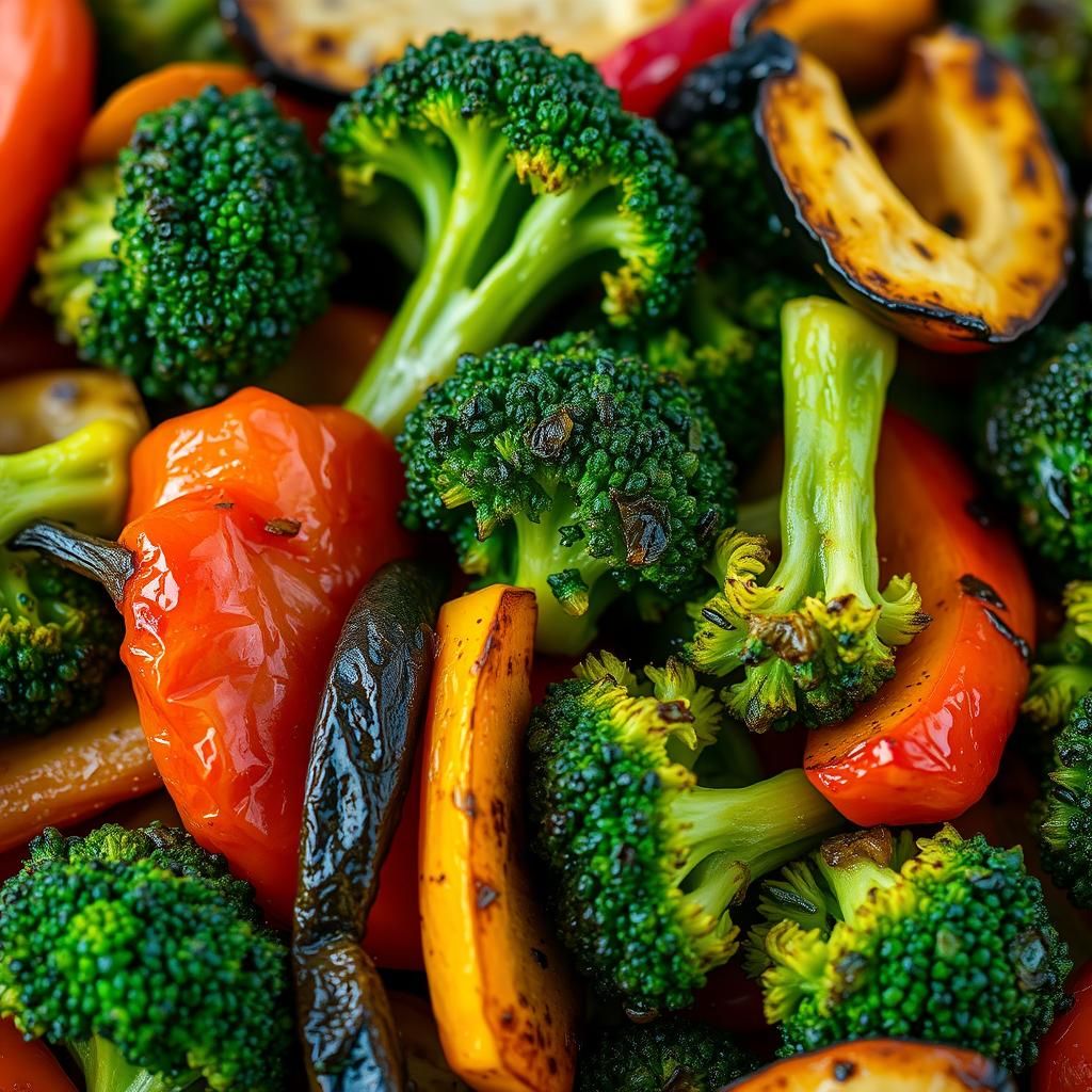 Close-up of Roasted Veggies