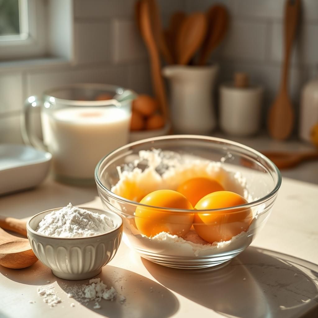 Coconut Flour and Eggs Preparation