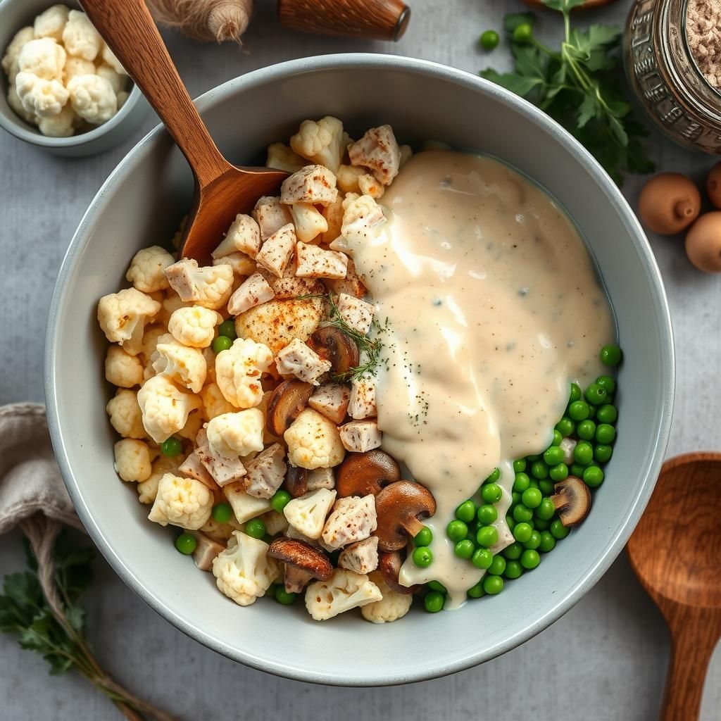 Combining Ingredients for Casserole