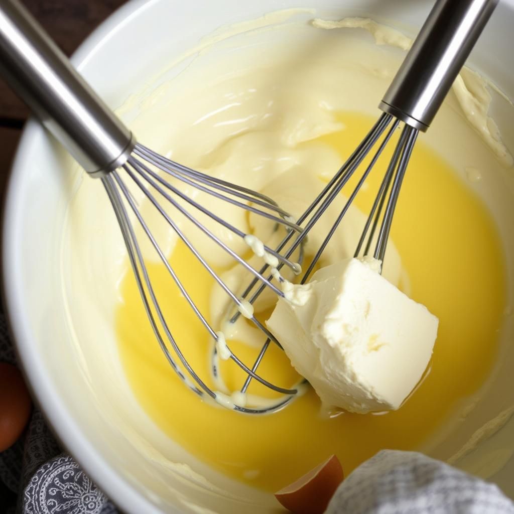 Combining Wet Ingredients for Biscuits