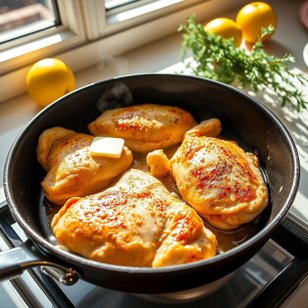 Cooking Lemon Butter Chicken Thighs