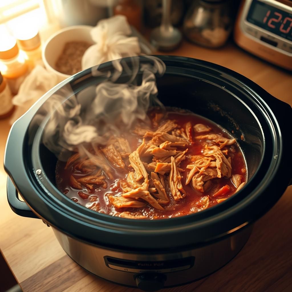 Shredded Chicken in Slow Cooker