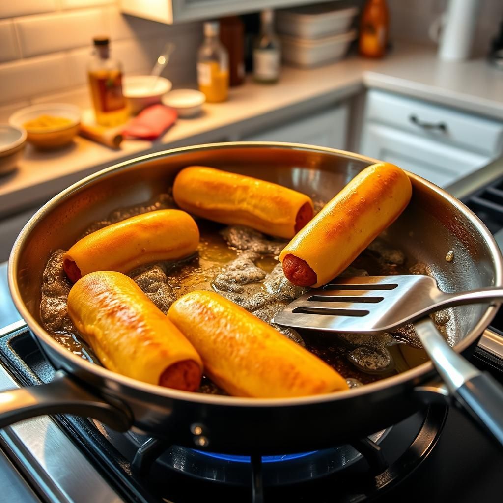 Cook the Keto Breakfast Corndogs