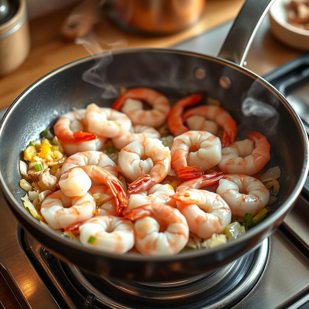 Cooking the Shrimp