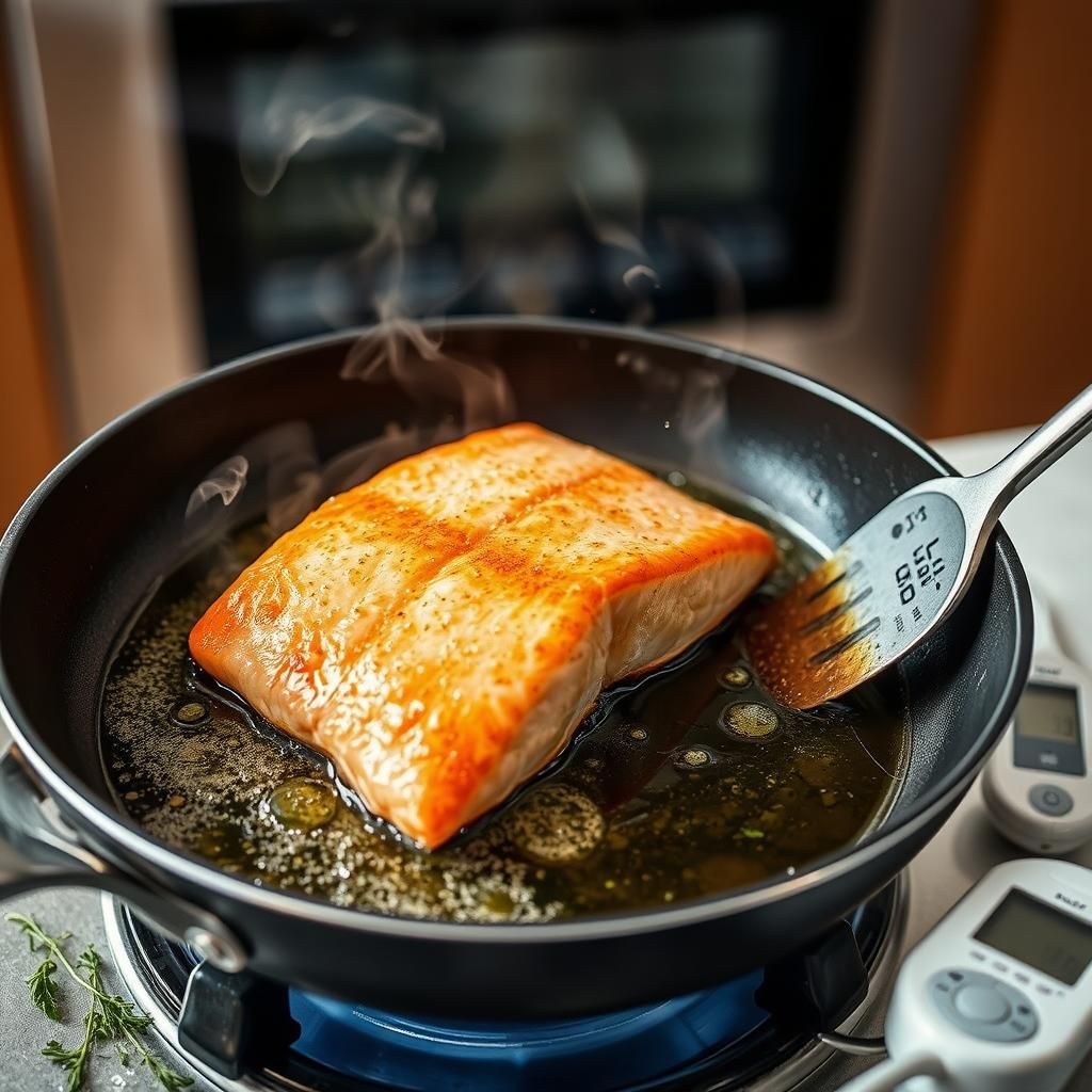 Cooking the Salmon in a Pan