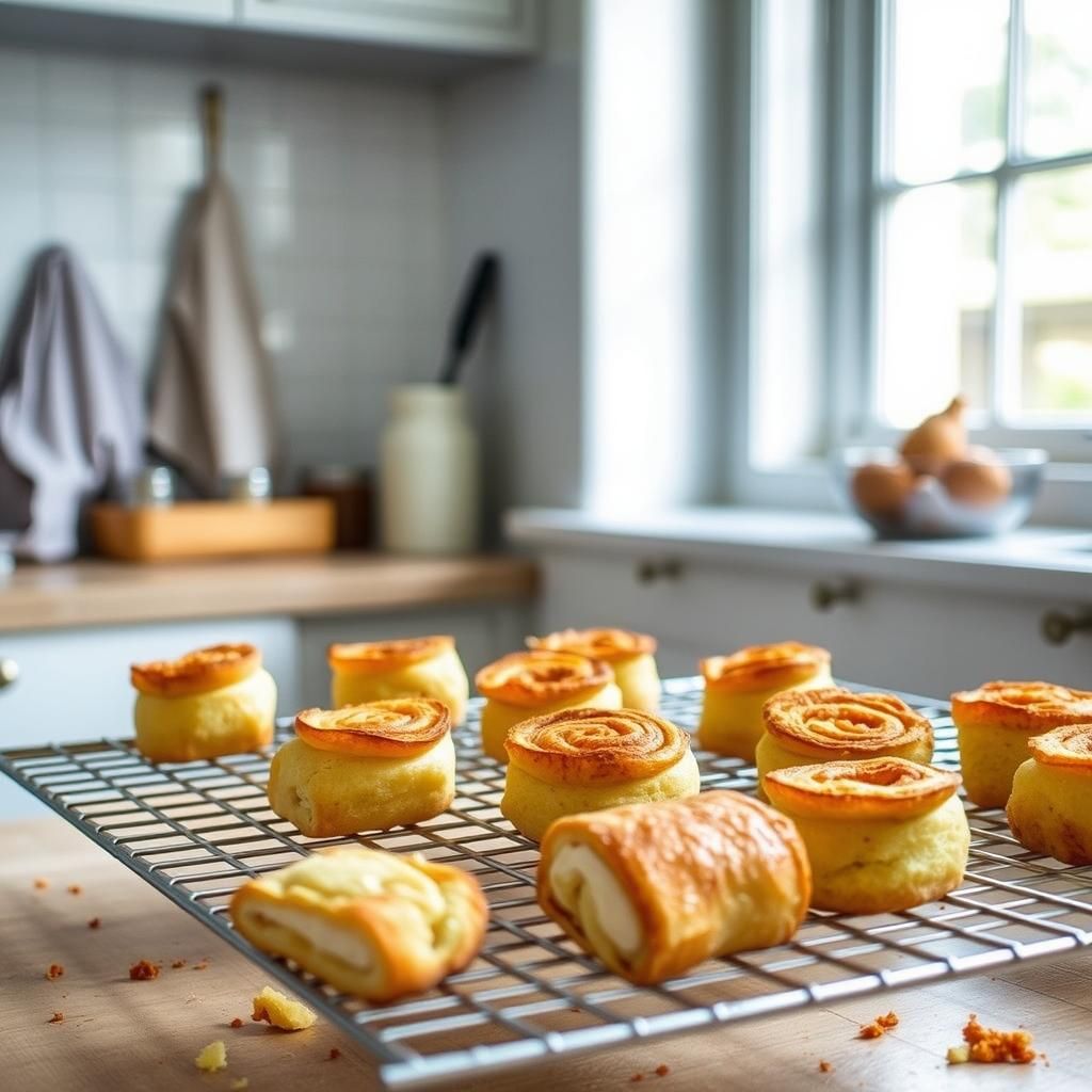 Cooling Roll-Ups on a Wire Rack