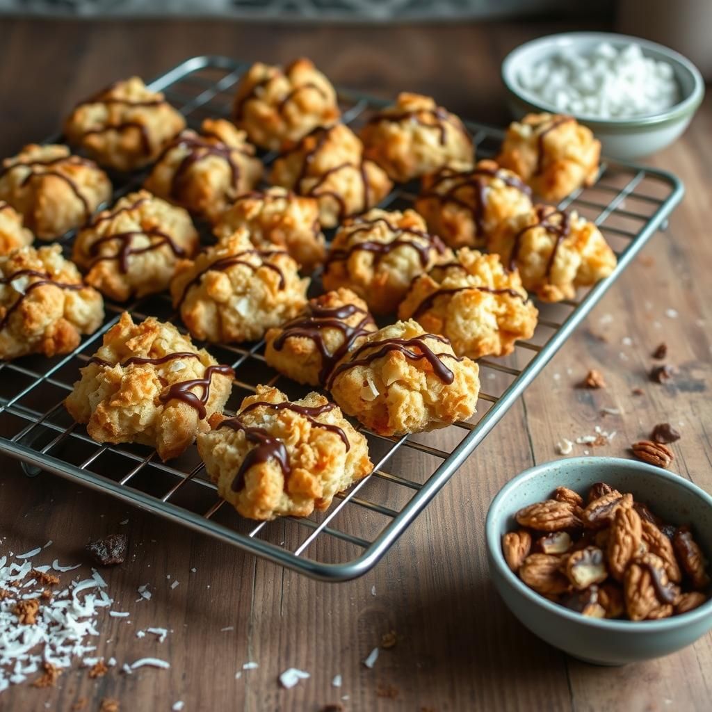 Cooling Time: Perfect Coconut Keto Clusters on a Rack