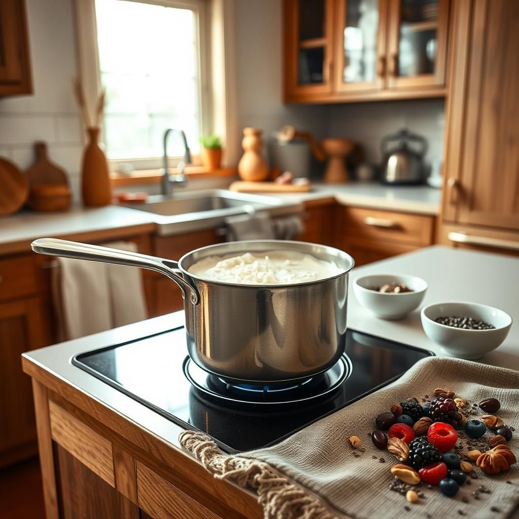 Cozy Keto Coconut Porridge Preparation