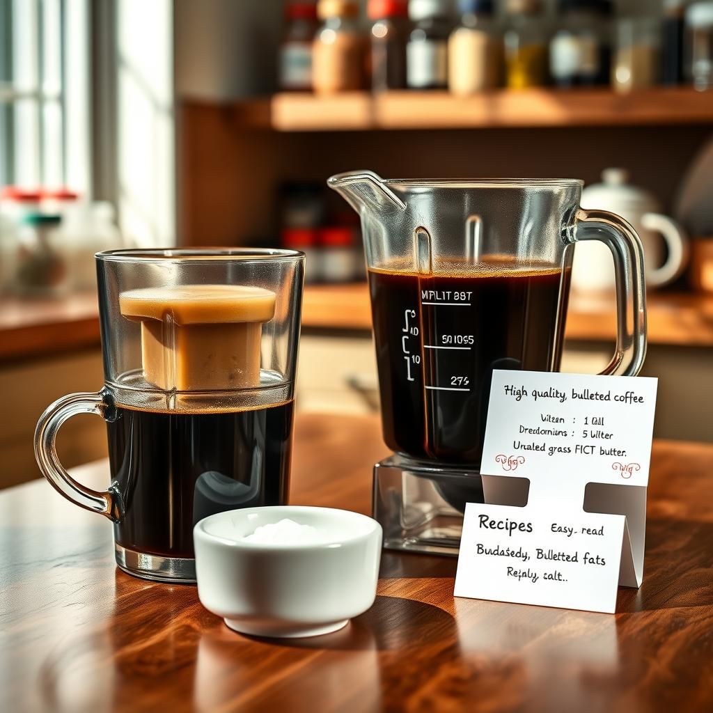 Creamy Bulletproof Coffee Preparation