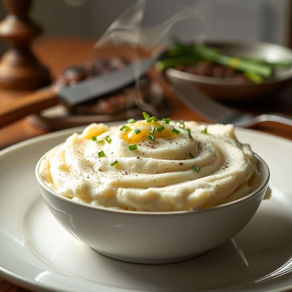 Creamy Cauliflower Mash Ready for Serving
