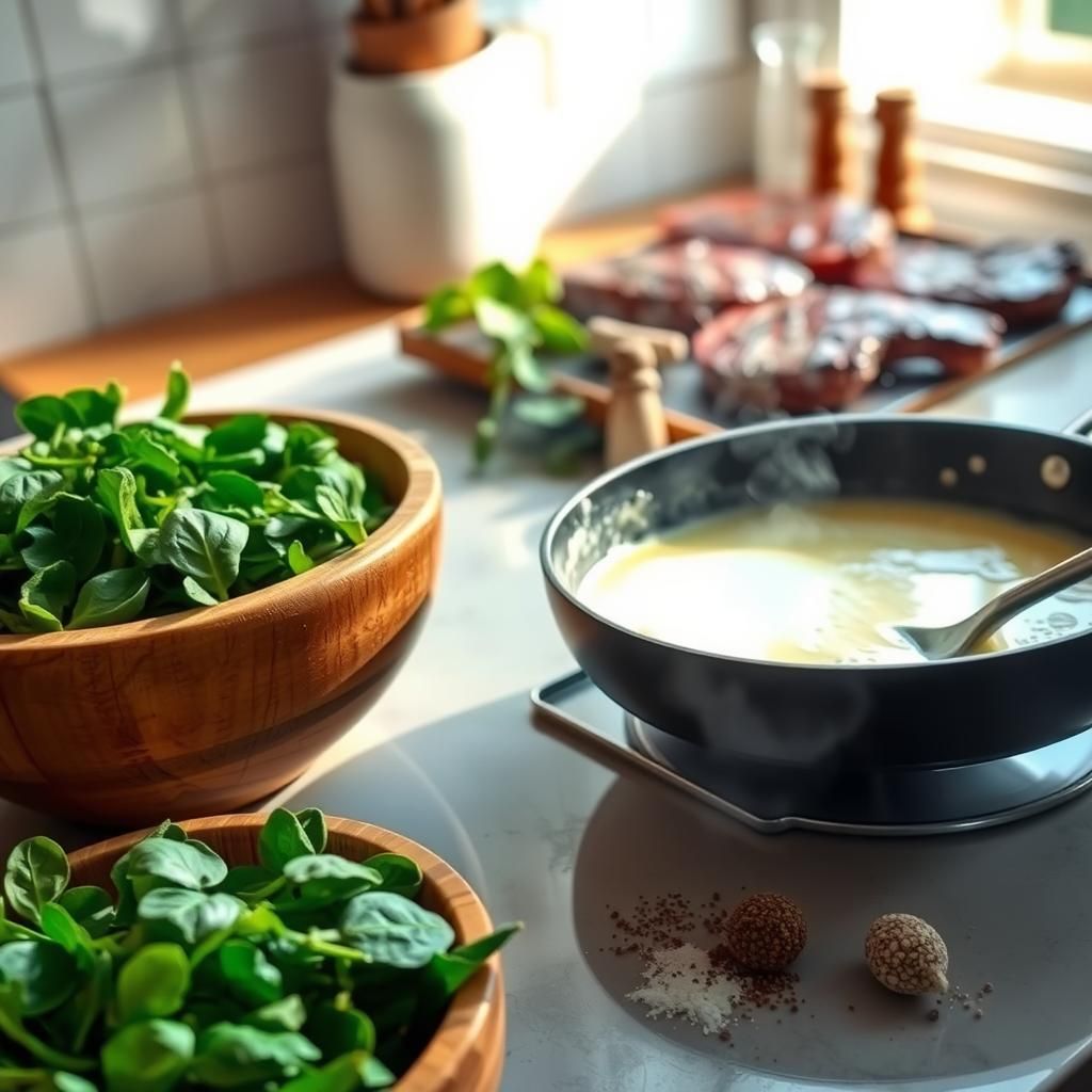 Creamy Spinach Side Dish Preparation
